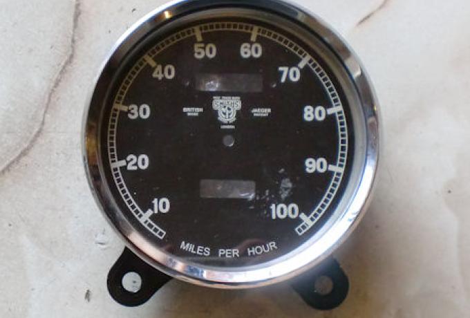 Smiths Speedometer Housing/Case Brough Superior/Sunbeam 10-100 MPH   5"