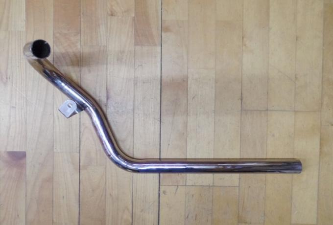Swept Back Cup Exhaust Pipe 1 3/8" NOS