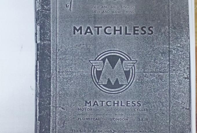 Matchless Spares List, Teilebuch Kopie 1958
