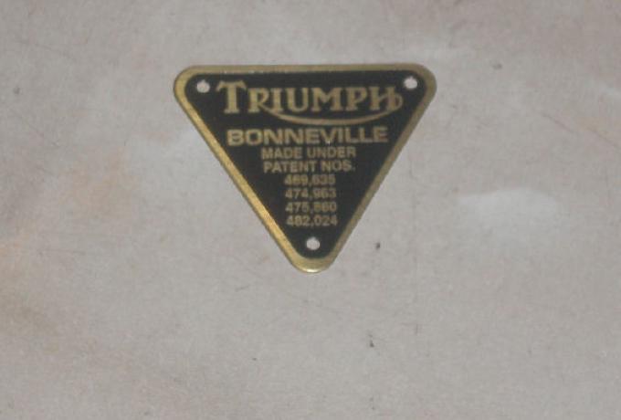 Triumph Patent Plate Bonneville gold