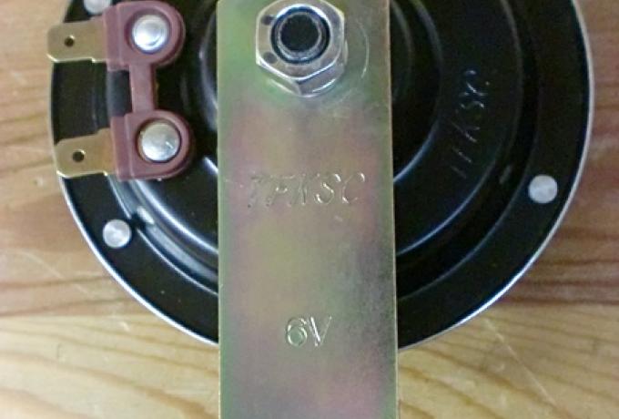 Horn 6 V 100 mm Diam. chromed with Grill