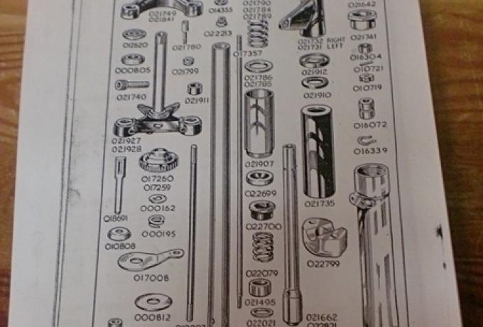 AJS Teilebuchkopie 1956 "Springtwin"Mod.20 Teilebuch