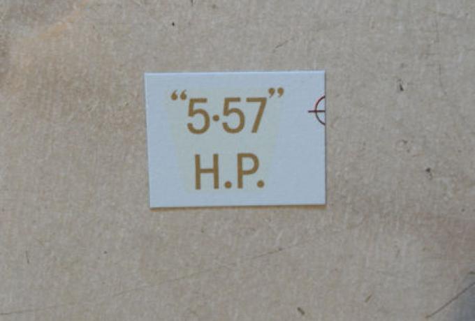 BSA "5.57" H.P. Abziehbild für Nummertafel hinten 1927-32