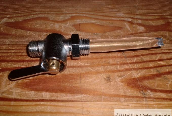 Triumph Petrol Tap with Tube 1/4"-1/4" BSP
