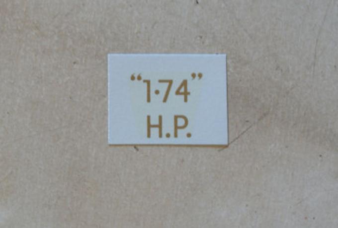 BSA "1.74" H.P. Transfer for rear Number Plate 1928-30