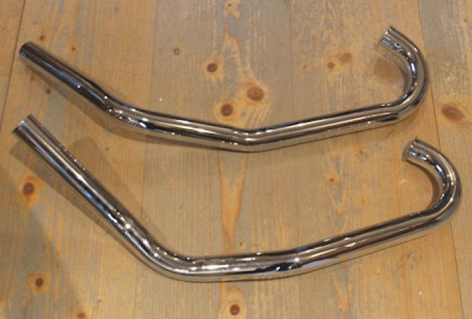 Norton Dominator 77,88,99 swept back 1 5/8" Exhaust Pipes /Pair