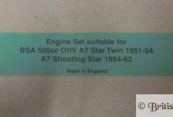 BSA Engine Gasket Set 500 cc OHV Star000 Twin 500 ccm OHV Star Twin A7 1951-54, A7 Shooting Star 195