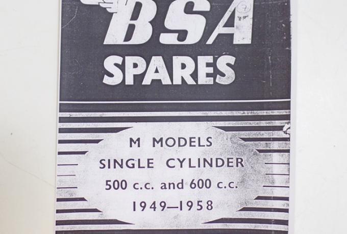 BSA M Models Single Cylinder Teilebuch 1949-1958 Kopie