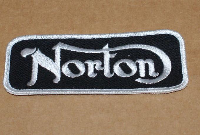 Norton Sew on Badge (silver/black) 