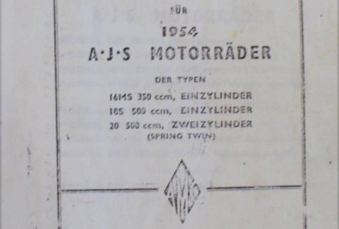 AJS Betriebsanweisung Kopie 16M/16MS/16MC/16MCS/18/18S/18C/18CS 1950-1954 