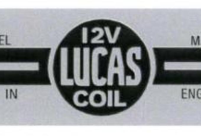 Lucas MA12 12V Coil Aufkleber für Zündspule