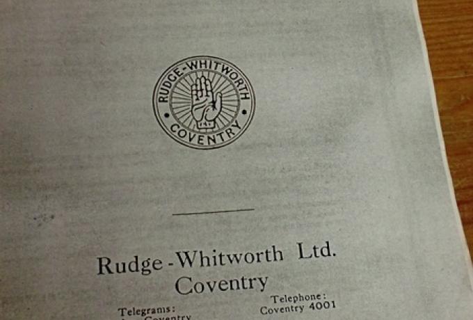 Rudge-Withworth Owners Workshop Manual Copy