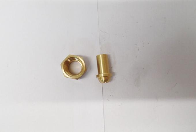 Spigot 6mm with Nut 1/4" 