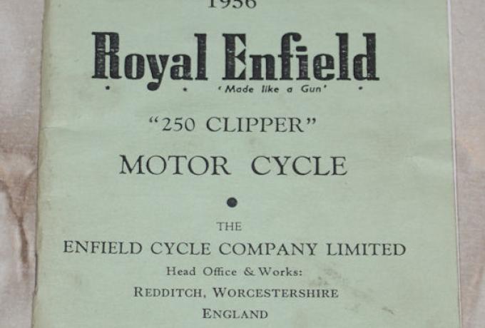 Royal Enfield Spare and replacement parts for the 1956 Royal Enfield "250 clipper" Motor cycle