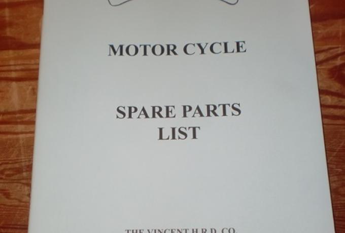 Vincent Spare Parts List B&C