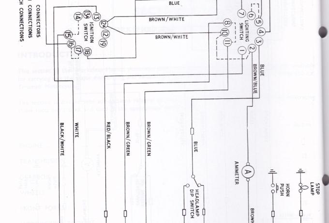 Schaltplan für Triumph 6T, TR6, T120 1963-70