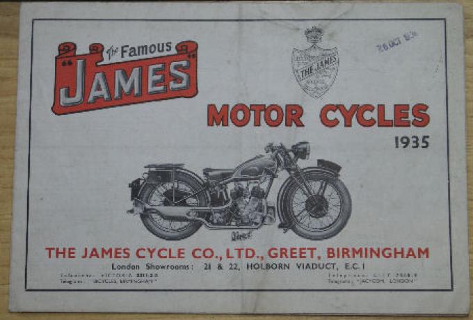 James Motor Cycles 1935, Brochure