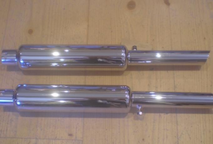 AJS/ Matchless Silencers Pre War Twin Port 1 3/4" /Pair