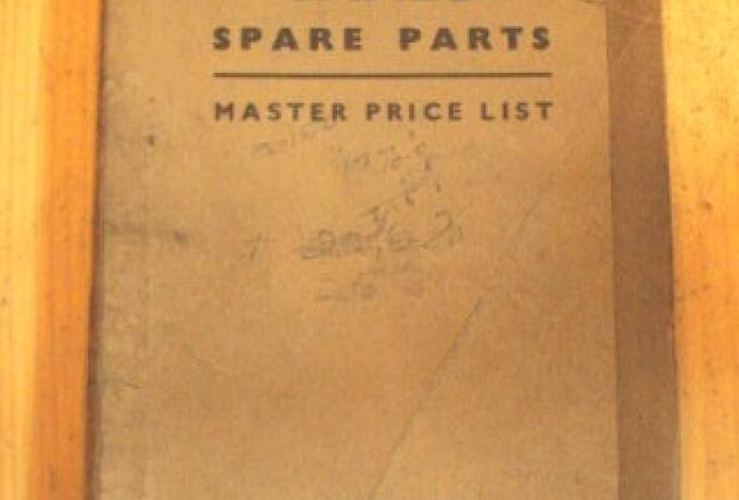James Spareparts Master Price List, Teilebuch, Preisliste