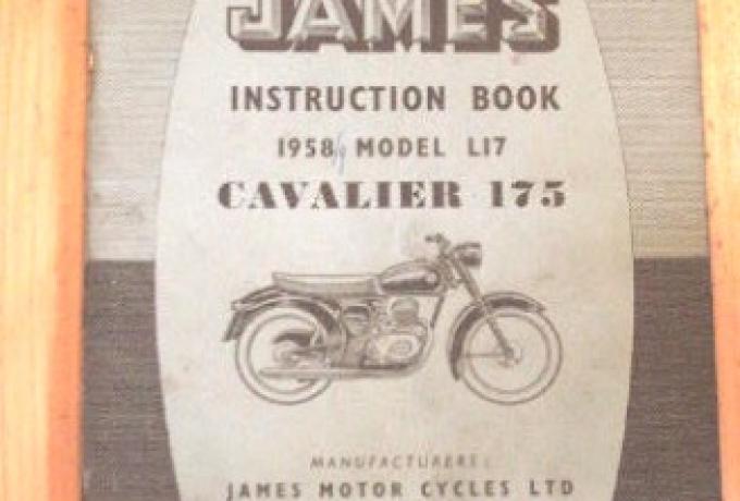 James Instruction Book 1958/59 Model. L17 Cavalier 175