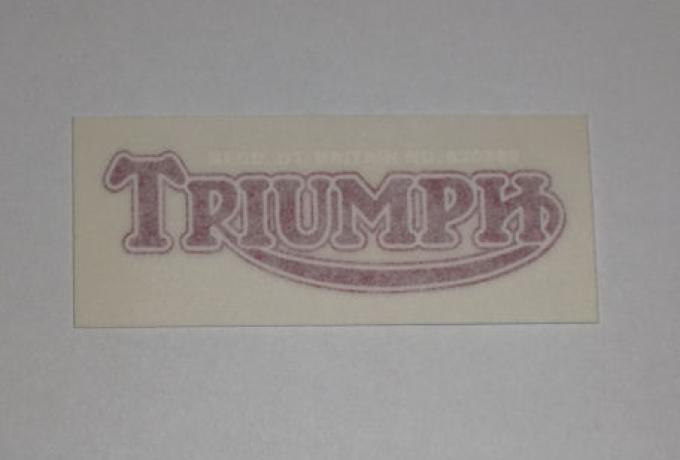 Triumph Aufkleber f. Nummertafel hinten ab 1937