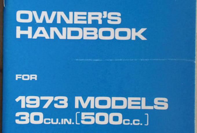 Owners Handbook for Triumph - Benutzerhandbuch 1973 U.S.A Edition