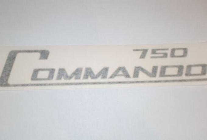 Norton Commando 750 Aufkleber für Seitendeckel  schwarz/gold