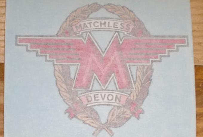 Matchless Aufkleber für Seitendeckel Harris Matchless 1987 gross