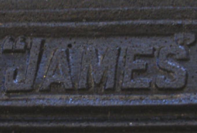 James Fußrastgummi rund, offen /Paar mit Logo nach 1928