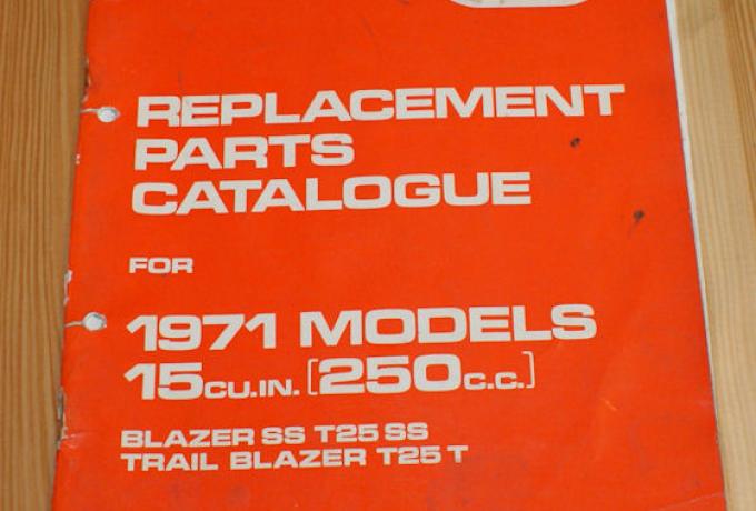 Triumph Replacement Parts Catalogue, Teilebuch 1971