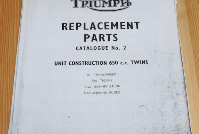 Triumph Replacement Parts Catalogue No. 2/Kopie/Teilebuch