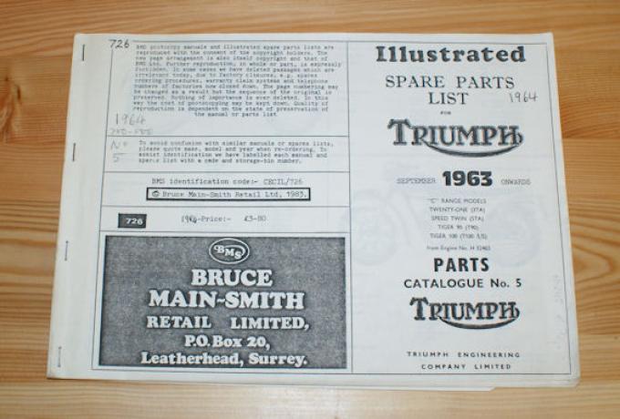 Triumph Spare Parts list, Teilebuch 1963