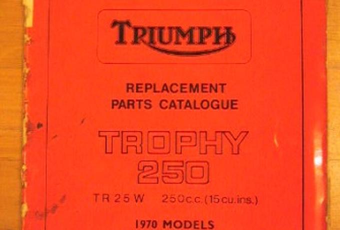 Triumph Rep. Parts Cat./Teilebuch TR25W.Trophy  1970 Mod.