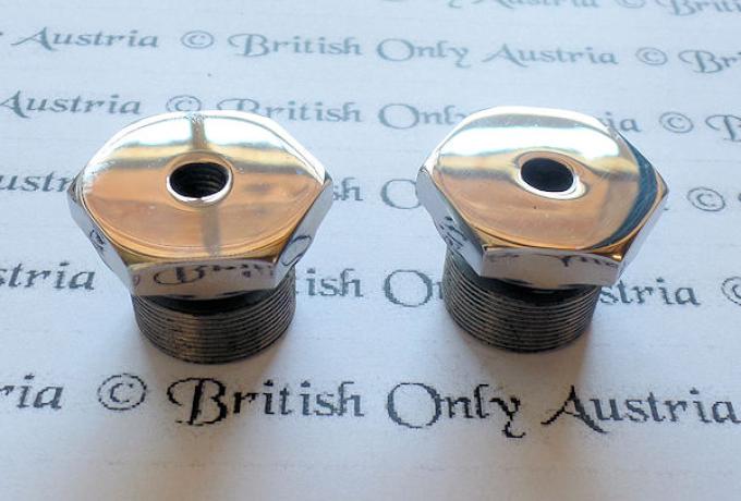 Velocette Fork Top Nuts  Stainless Steel for Tacho Bracket /Pair