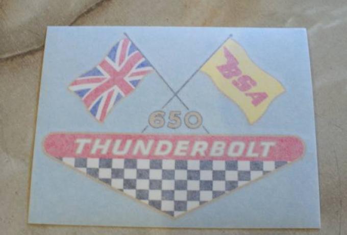 BSA Aufkleber Thunderbolt für Seitenverkleidung 1968 
