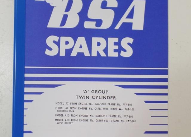 BSA A7/A10 Parts Book 1958