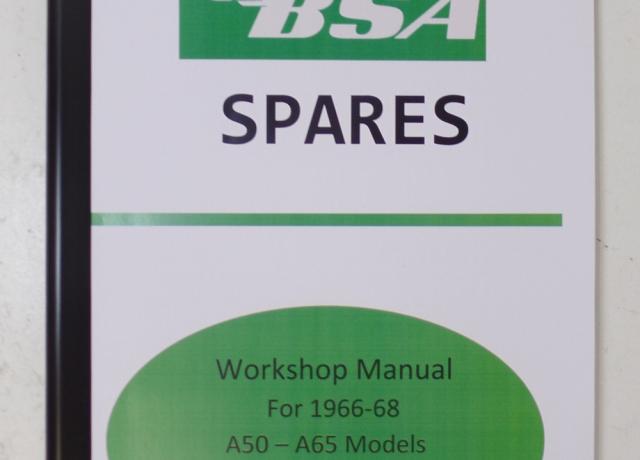 BSA A50 A65 Models 1966-68 Workshop Manual Book