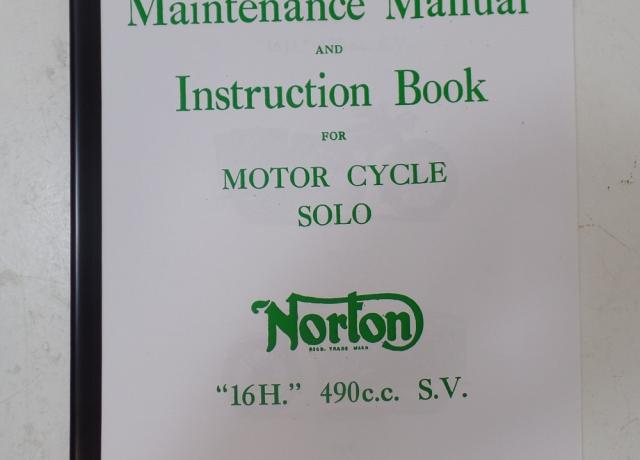 Norton 16H 490SV Service Sheet