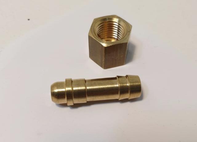 Tube and Nut for Oil Pipe 1/4 BSP 8mm 