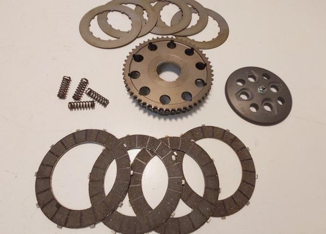 BSA/Triumph Clutch Set with Clutch Plates, Clutch Sprocket Alloy, Pressure Plate Alloy, Adjuster Screw and Nut 