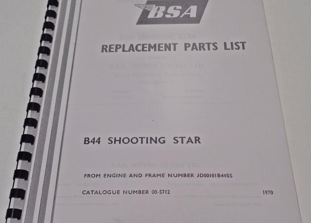 BSA Replacement parts list