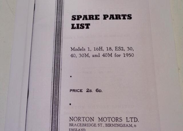 Norton Spare Parts List