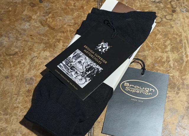 Brough Superior 3x pairs Black Socks 