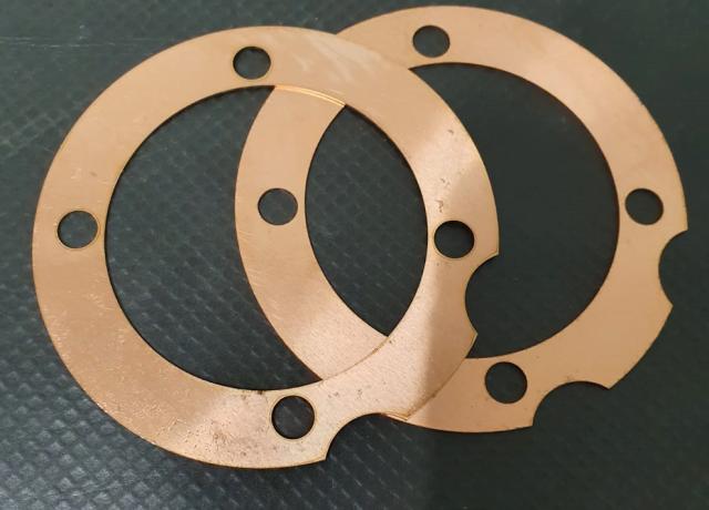 JAP 680 / Brough Superior Head Gasket Copper, Late type. Pair