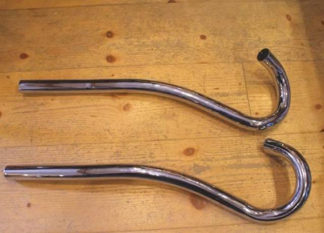 Ariel Red Hunter NH . High Level 350cc /500cc Exhaust Pipes 1936-53 Chrome 1 3/4" /Pair - scratched