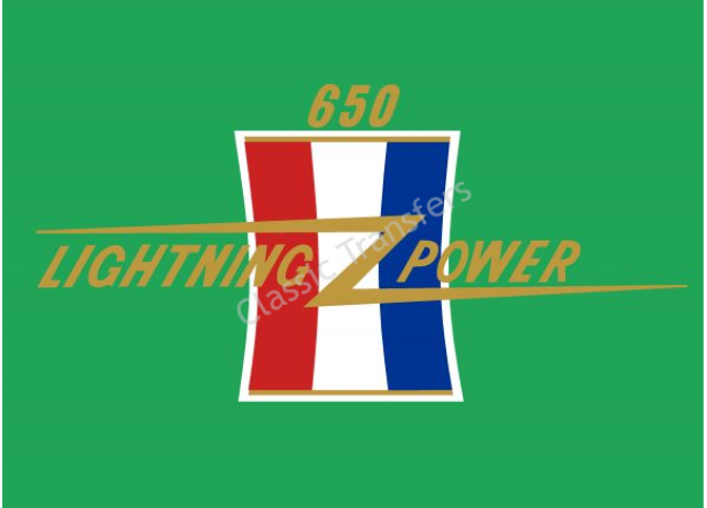 BSA Lightning Power 650 Sticker for Panel 1967