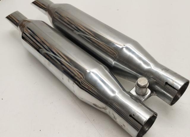 AJS / Matchless Model X, Model 2 Silencer Pair used