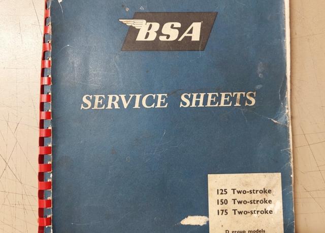 BSA D Group Models Service Sheets used