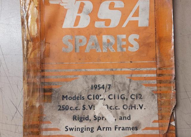 BSA 250cc Spare Parts List 1954-1957 used