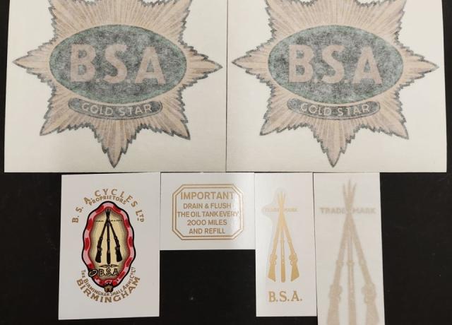 BSA M24 Gold Star Transfer / Sticker Set 1938